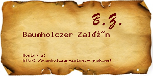 Baumholczer Zalán névjegykártya